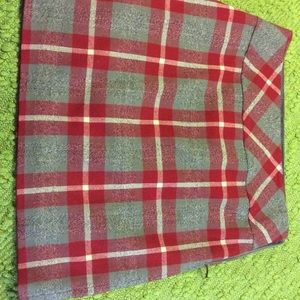 Eddie Bauer plaid wool skirt